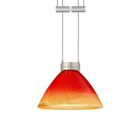 Besa Lighting Besa Pendant Domi Satin Nickel Solare 1x50W Halogen 1XA-1743SL-SN